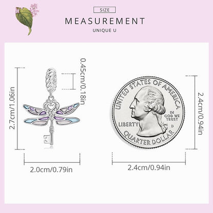 Dragonfly Key Pendant Charm