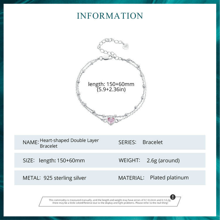Double Layer Heart Bracelet