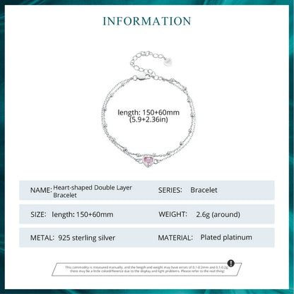 Double Layer Heart Bracelet