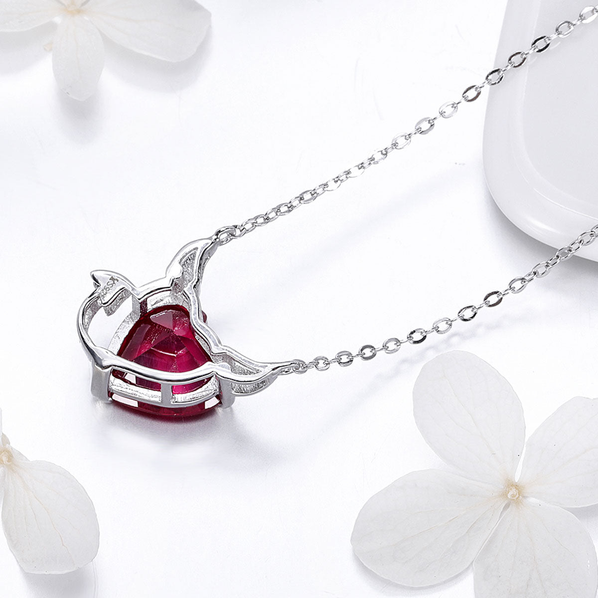 Ruby Evil Sterling Silver Necklace