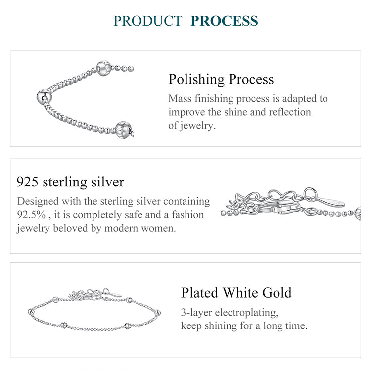 Floral Beaded Chain Bracelet