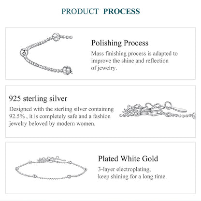 Floral Beaded Chain Bracelet