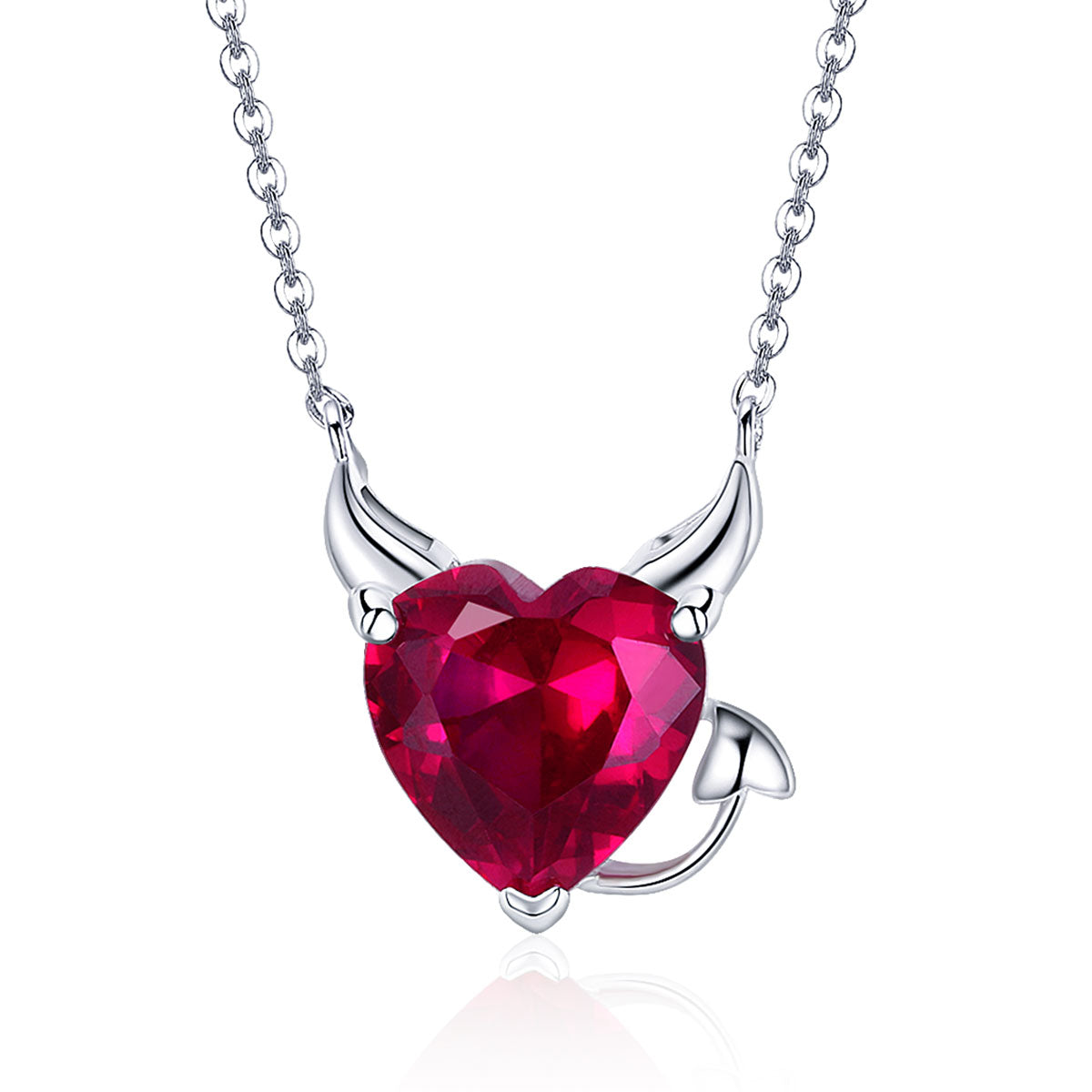 Ruby Evil Sterling Silver Necklace