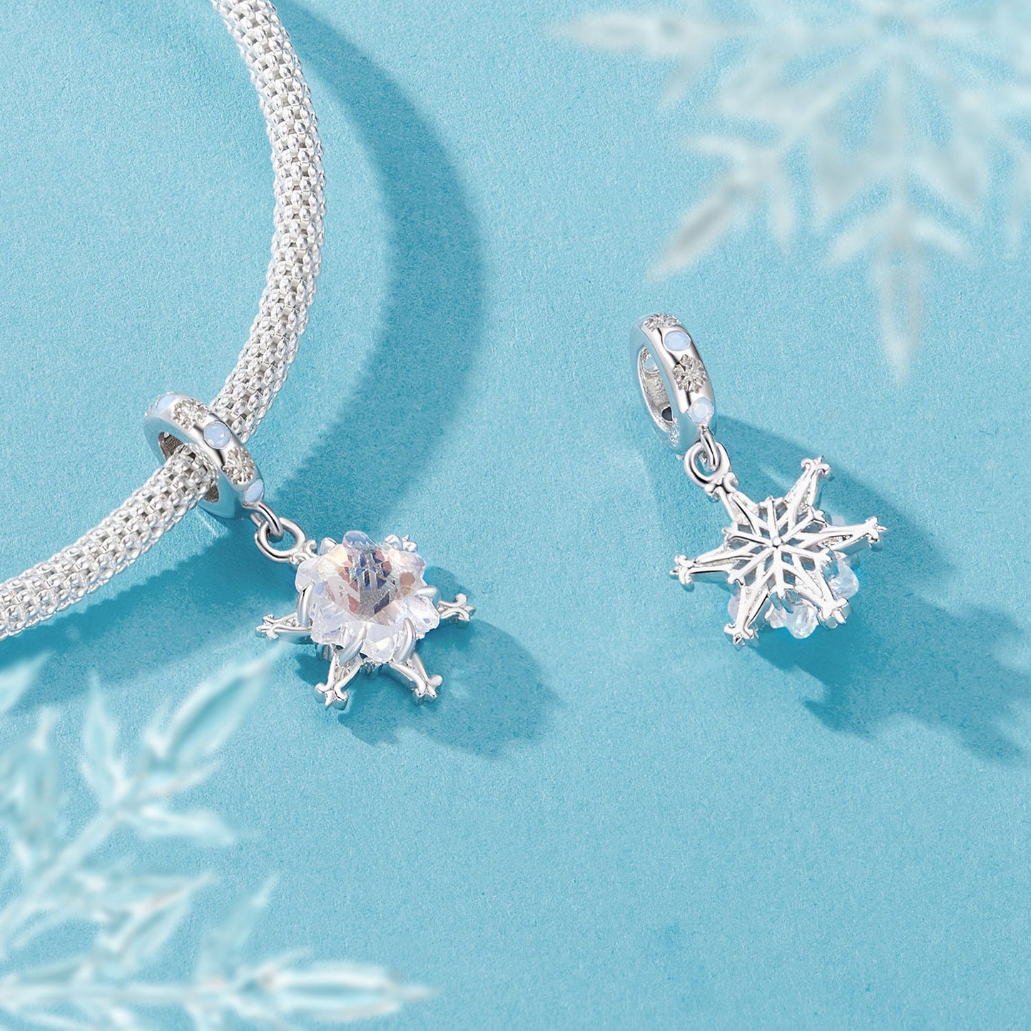Ice Flower Pendant Charm