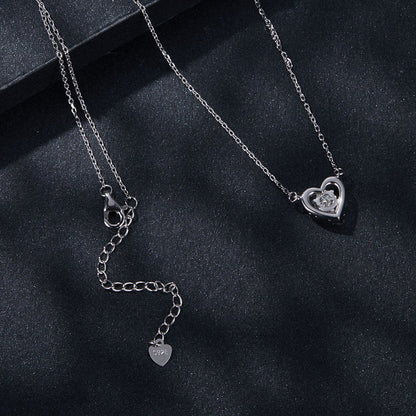 0.5ct Heart-Shaped Moissanite Necklace