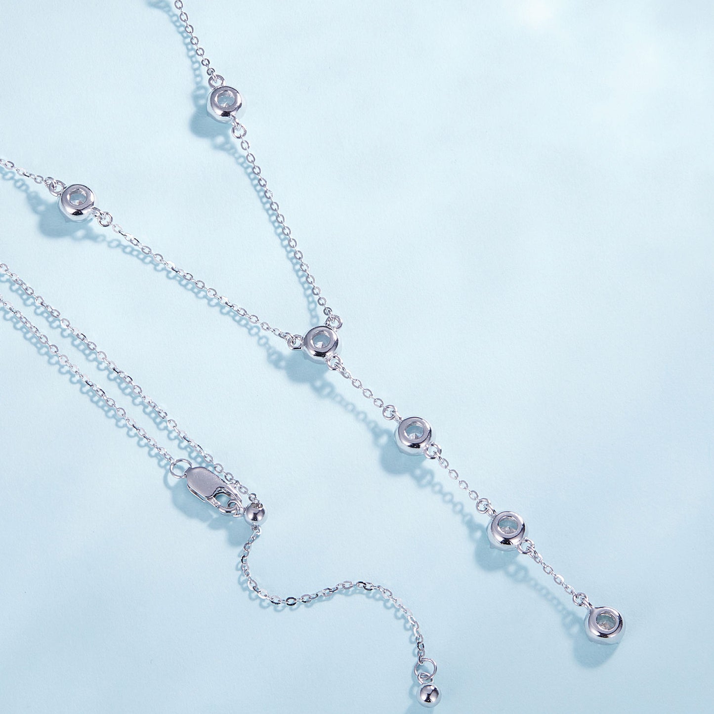 Glimmering Y-Drop Necklace