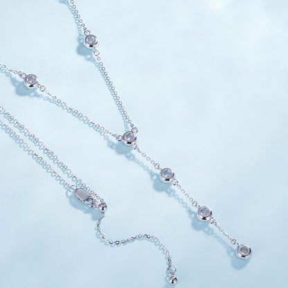 Glimmering Y-Drop Necklace