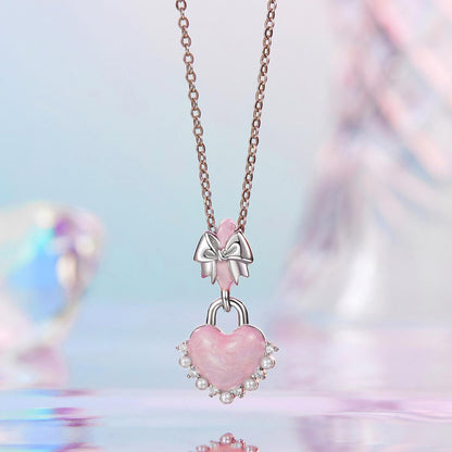 Heart Bow-knot Pendant Charm