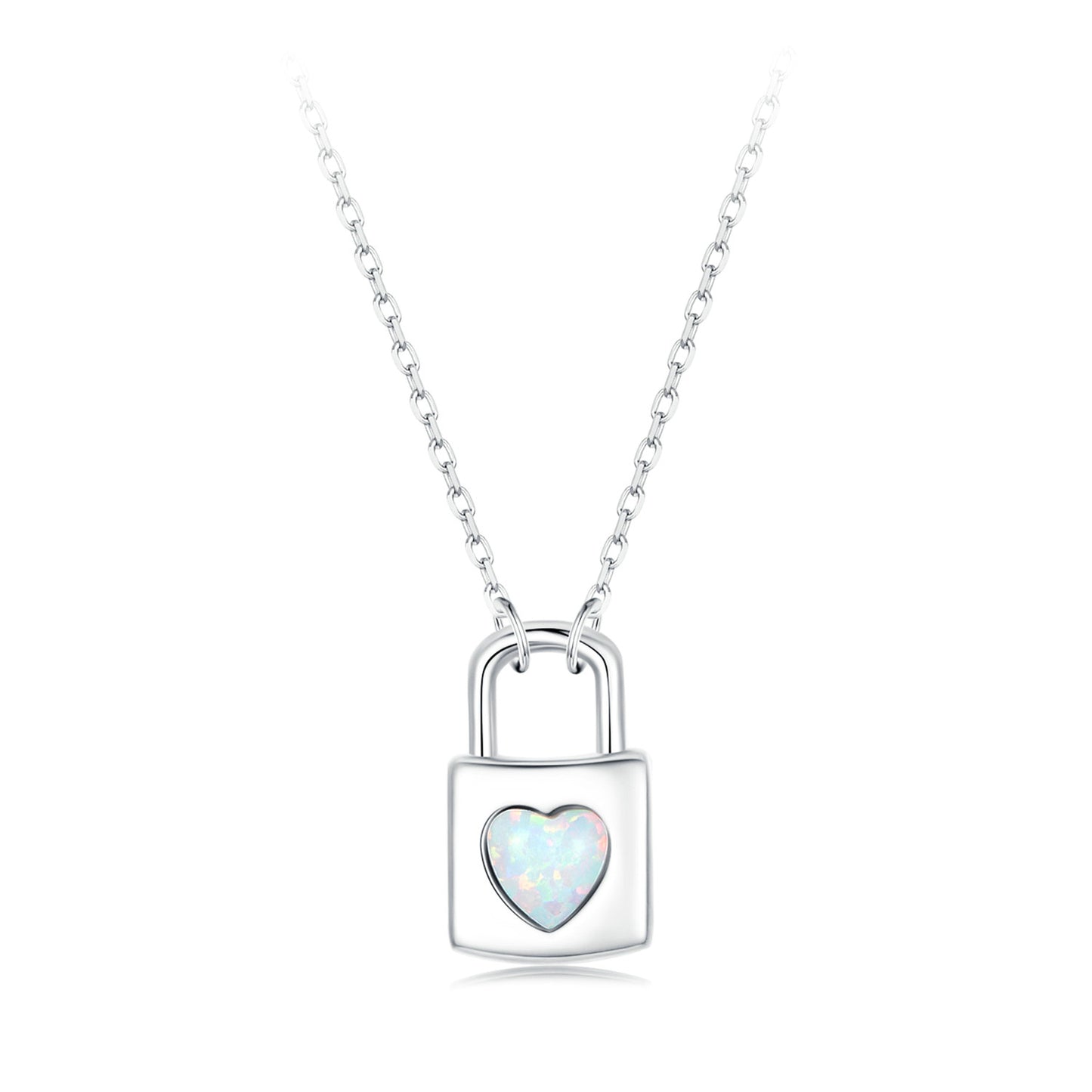 Heart Lock Charm Necklace