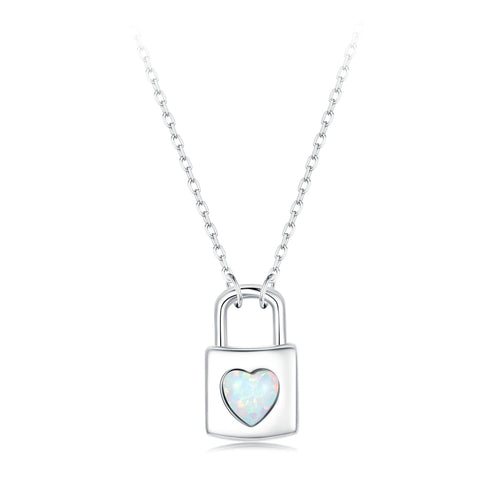 Heart Lock Charm Necklace