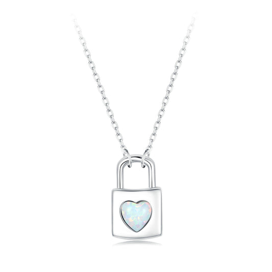 Heart Lock Charm Necklace