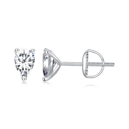Teardrop Moissanite Studs