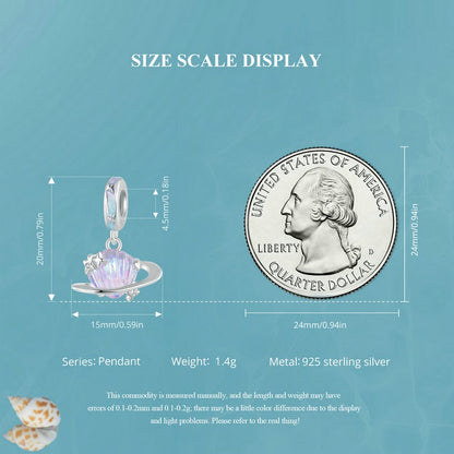 Planet Shell Pendant Charm