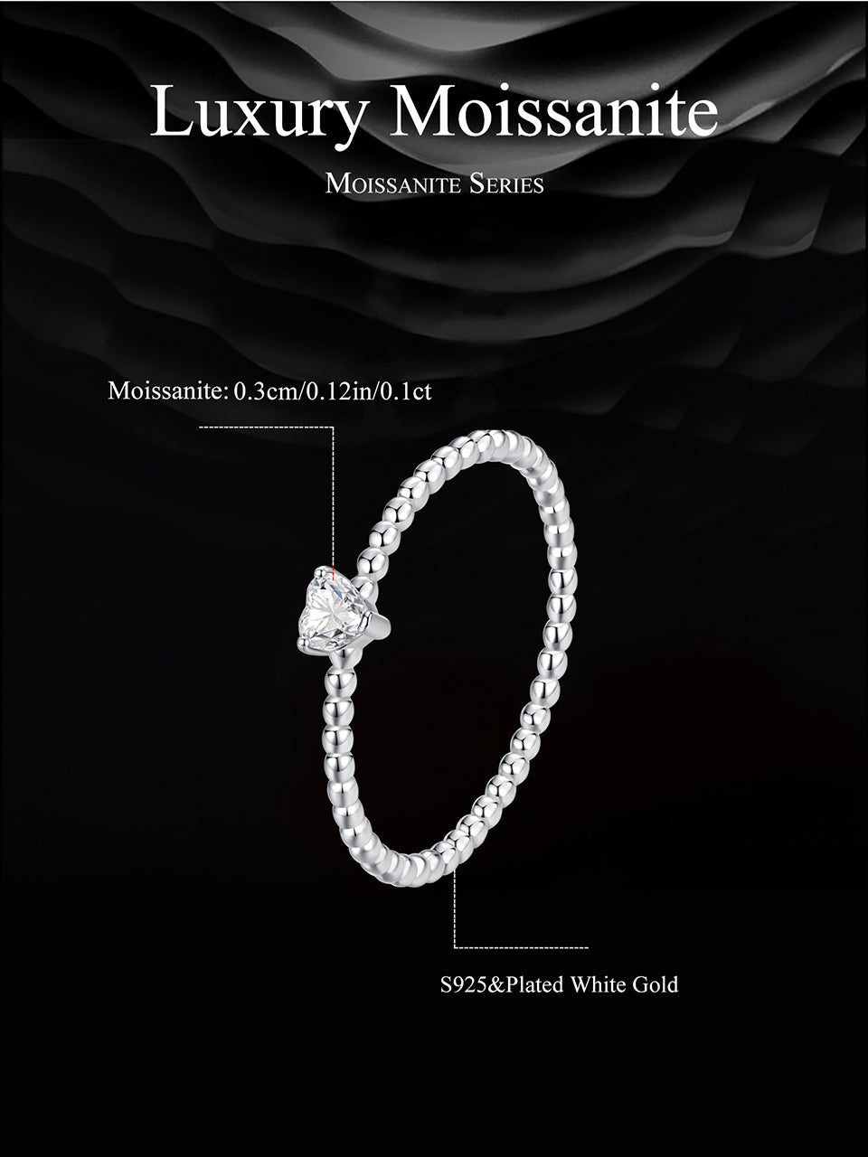 Heart-Shaped Moissanite Ring