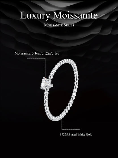 Heart-Shaped Moissanite Ring