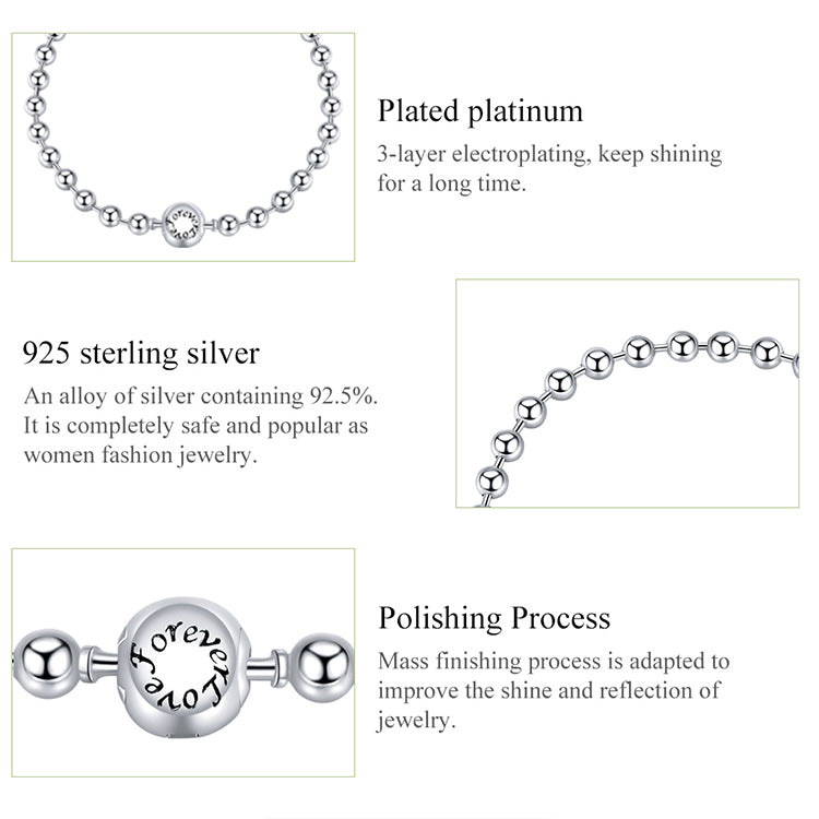 Sterling Silver Beaded Bracelet