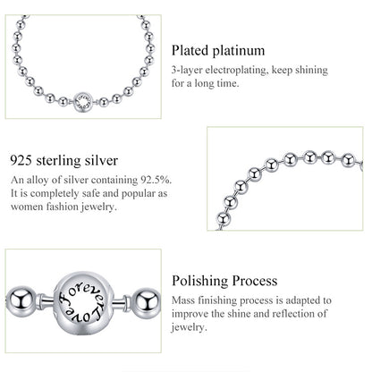 Sterling Silver Beaded Bracelet