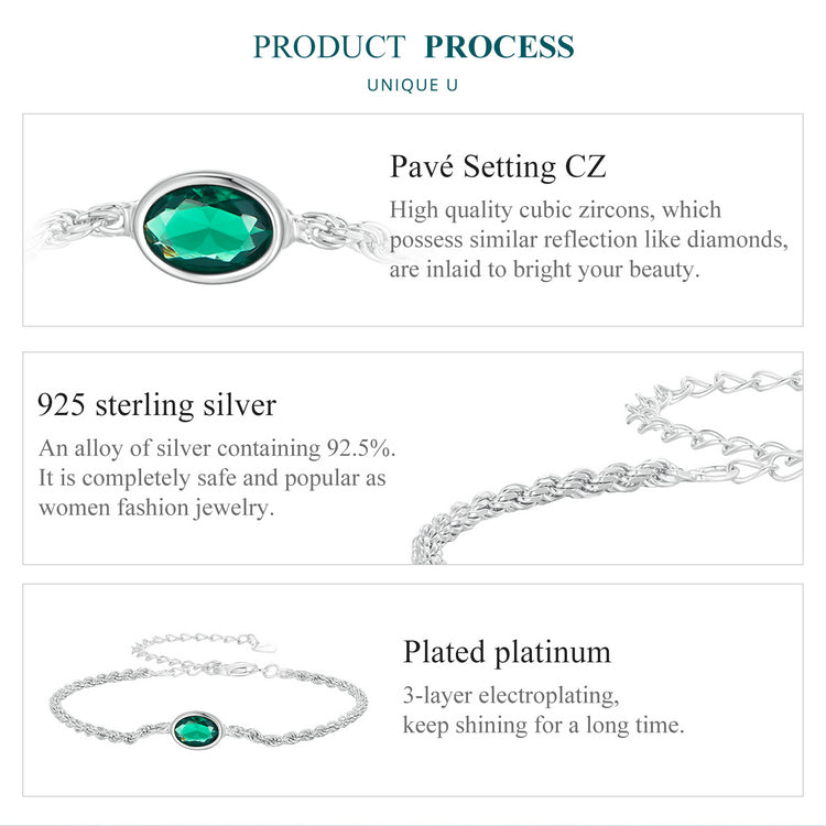 Luxury Green Zircon Choker Bracelet