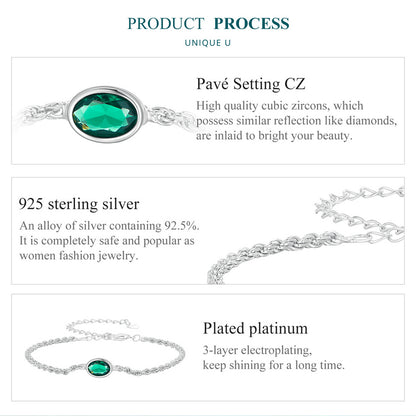 Luxury Green Zircon Choker Bracelet