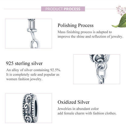 Classical Vine Safety Chain Charm