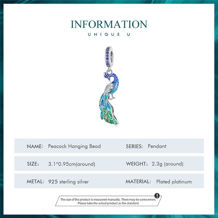 Peacock Pendant Charm