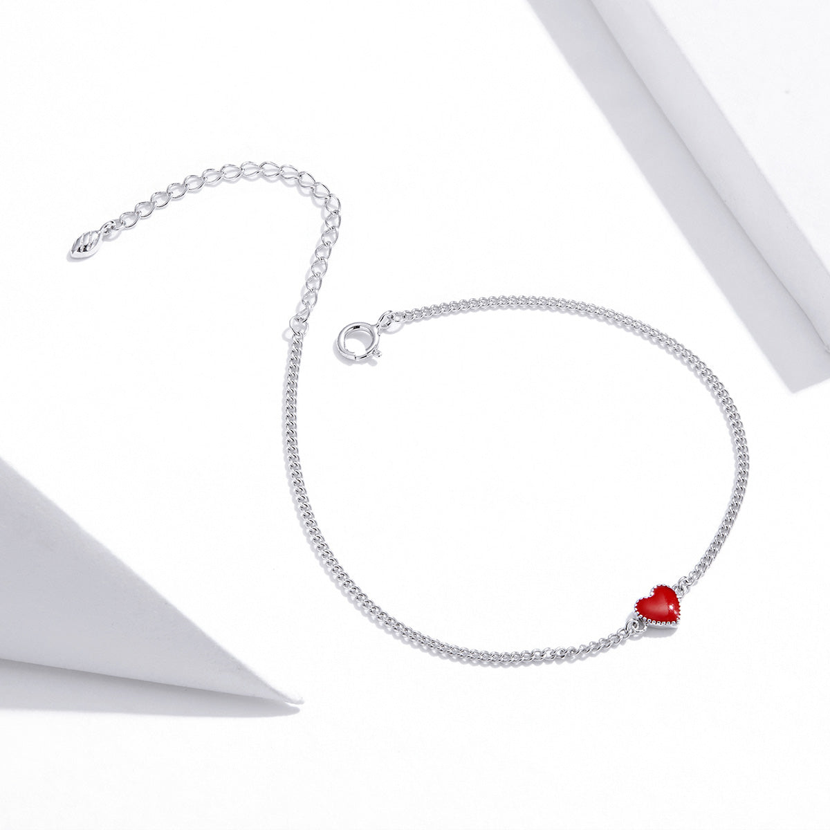 Simple Heart Charm Bracelet