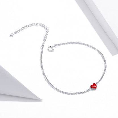 Simple Heart Charm Bracelet