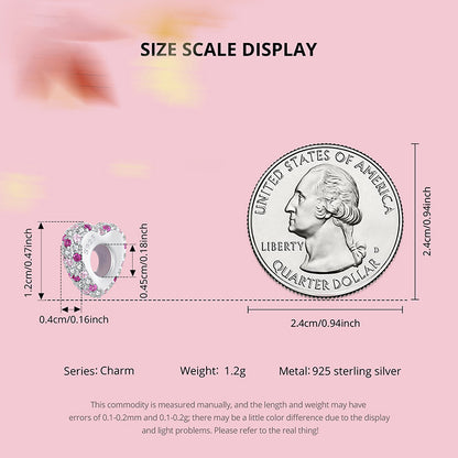 Heart Silicone Spacer Beads Charm