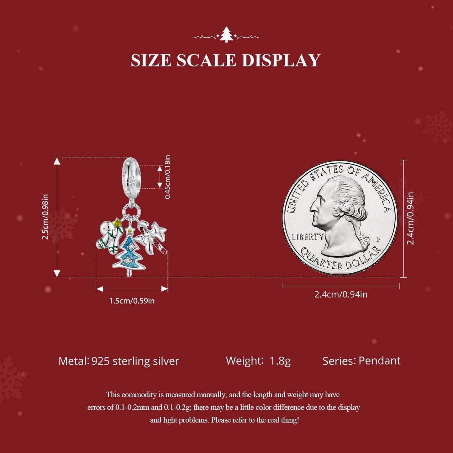 Festive Christmas Pendant Charm