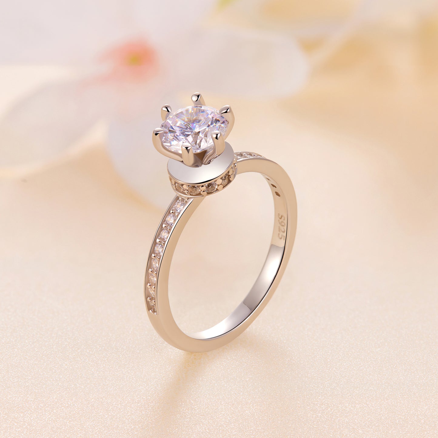 Dazzling Moissanite Wedding Ring