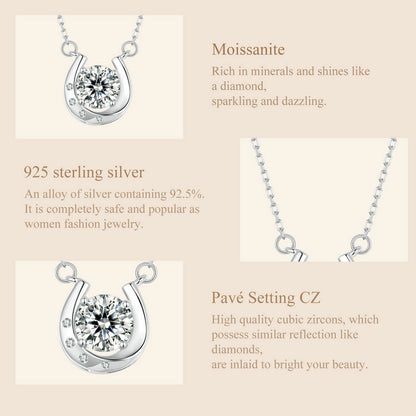 Horseshoe Moissanite Necklace