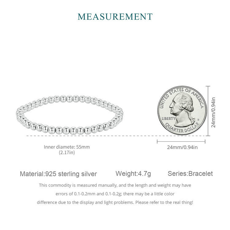 Silver Beaded Bracelet