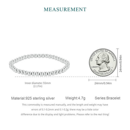 Silver Beaded Bracelet