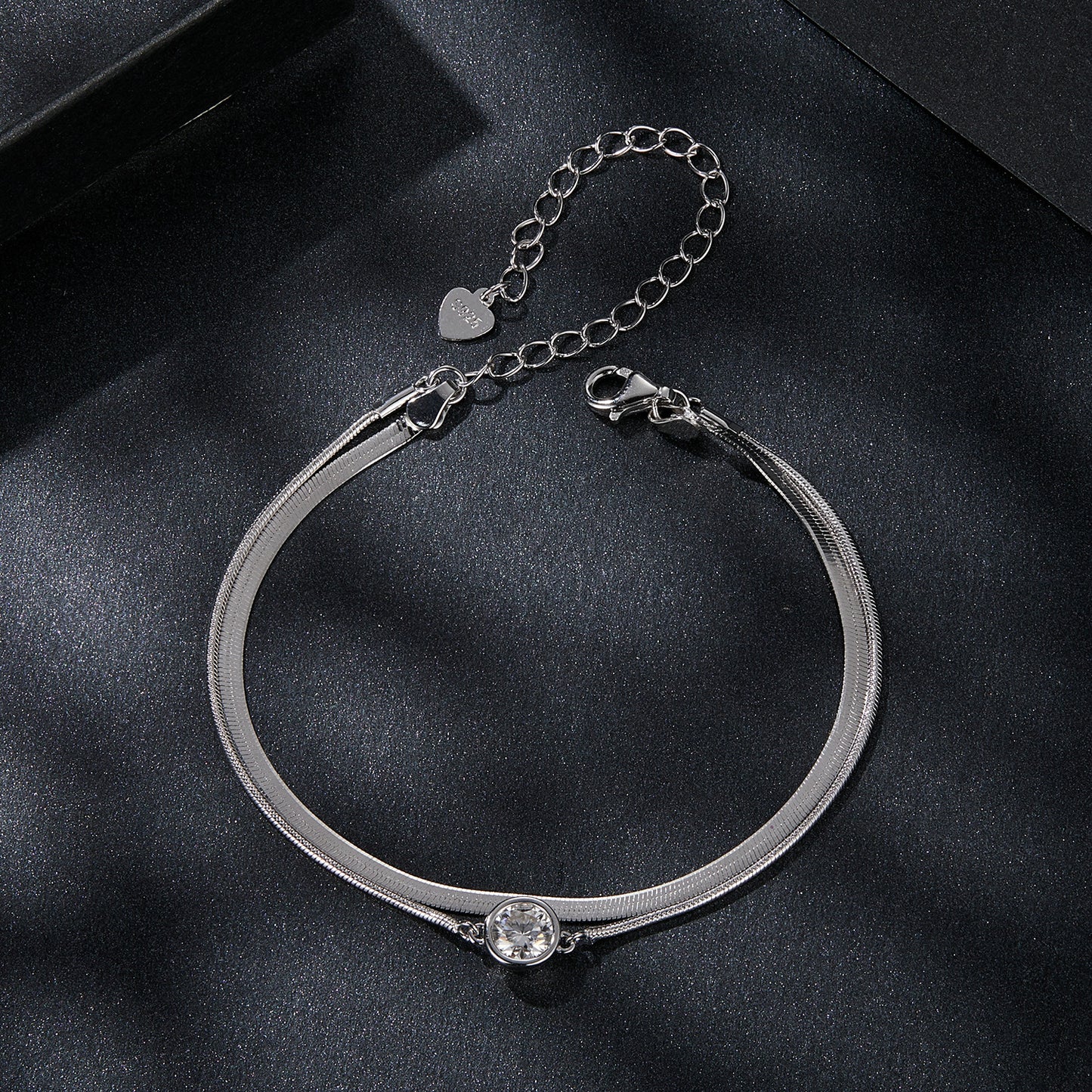 Double-Layer Sparkling Moissanite Bracelet