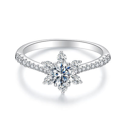 Sparkling Moissanite Wedding Ring
