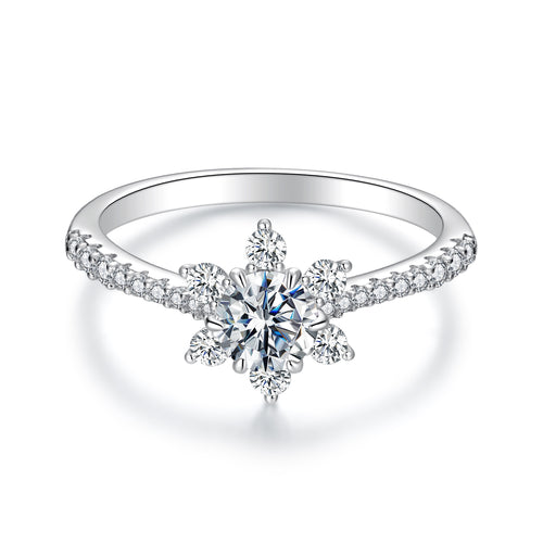 Sparkling Moissanite Wedding Ring