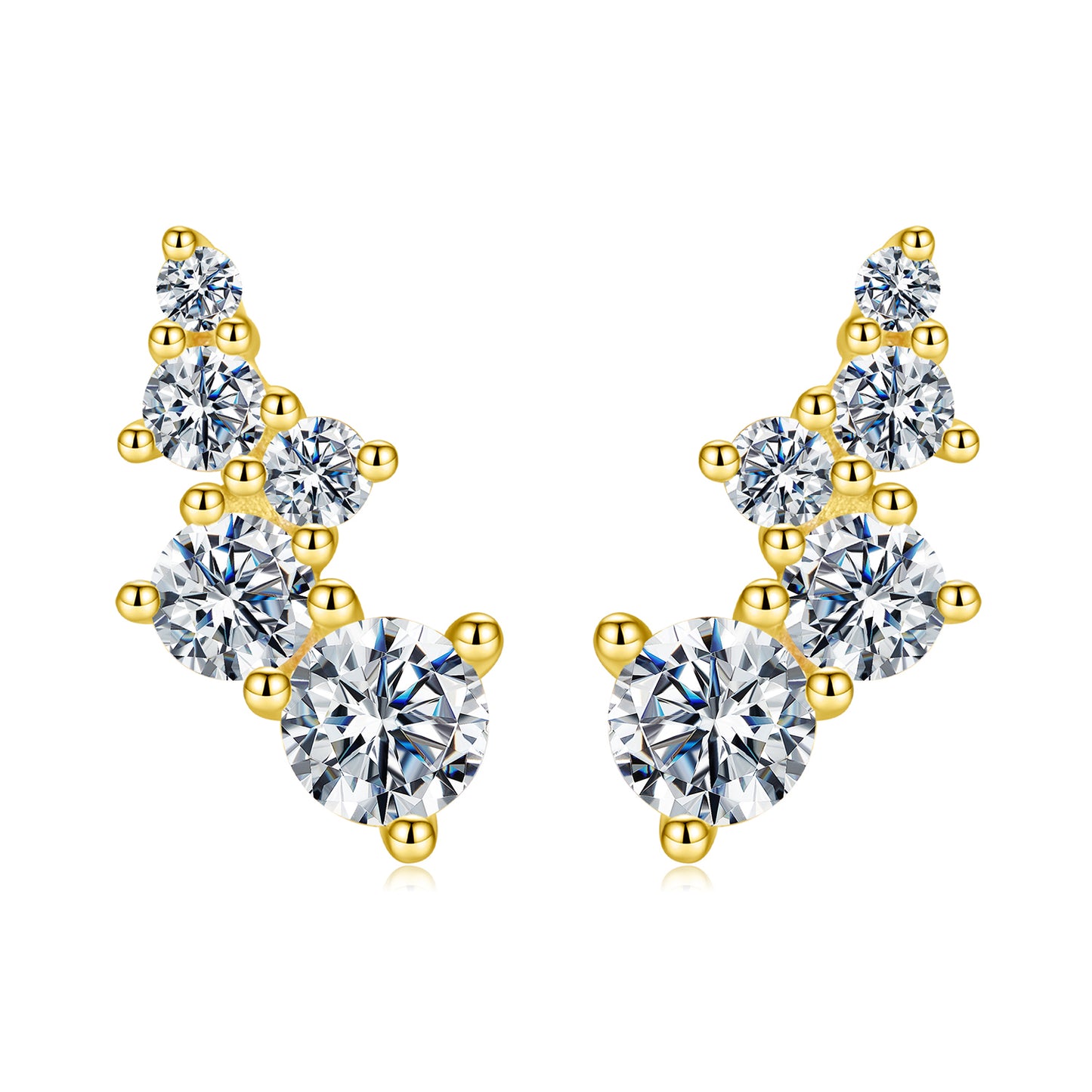 Bubble Moissanite Studs