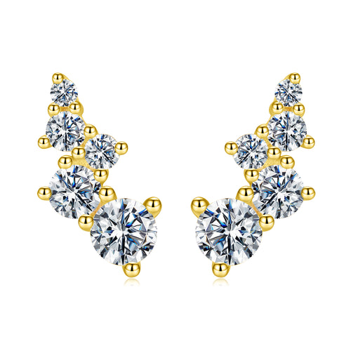 Bubble Moissanite Studs