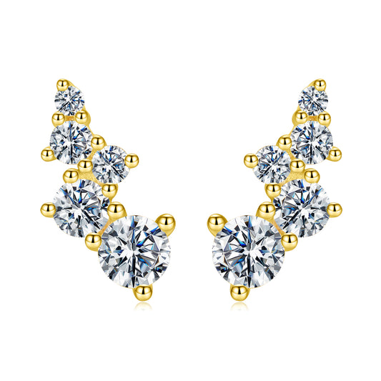 Bubble Moissanite Studs