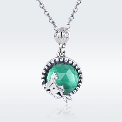 Mermaid Romance Sterling Silver Necklace