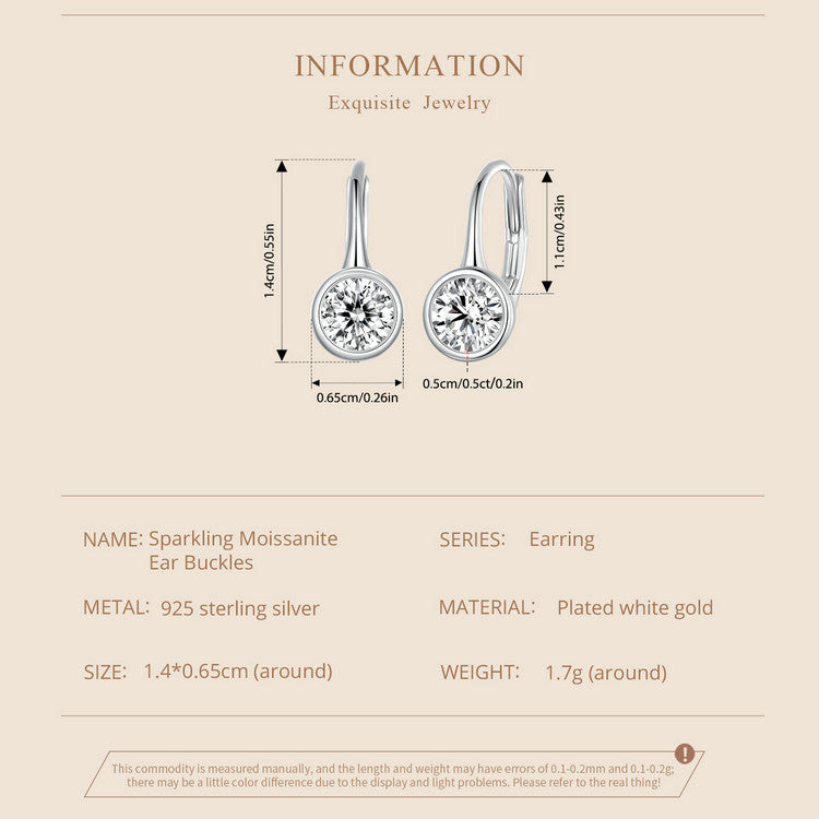 Sparkling Moissanite Spring Ear Climbers