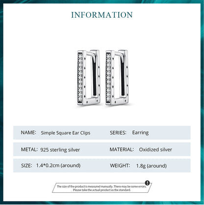Minimalist Square Clip-On Earrings