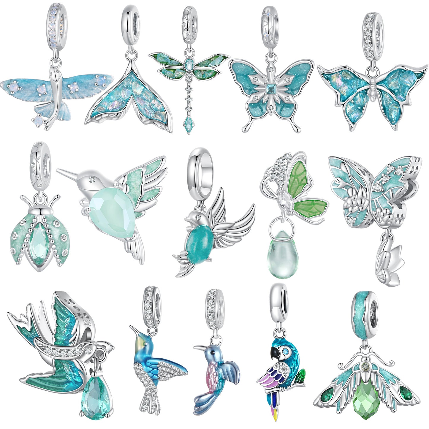 Bird Butterfly Insect Charm Collection