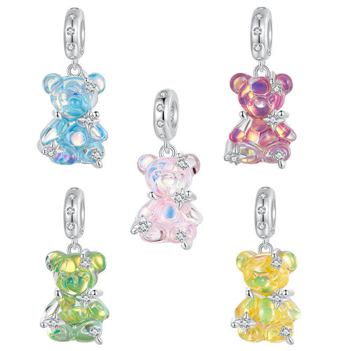 Dream Colored Bear Pendant Charm Collection
