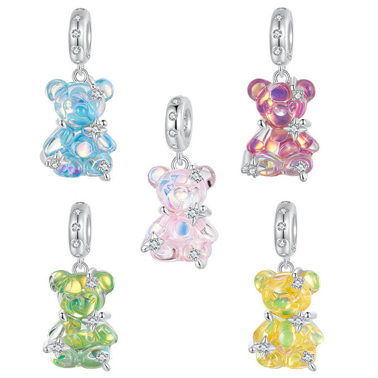 Dream Colored Bear Pendant Charm Collection