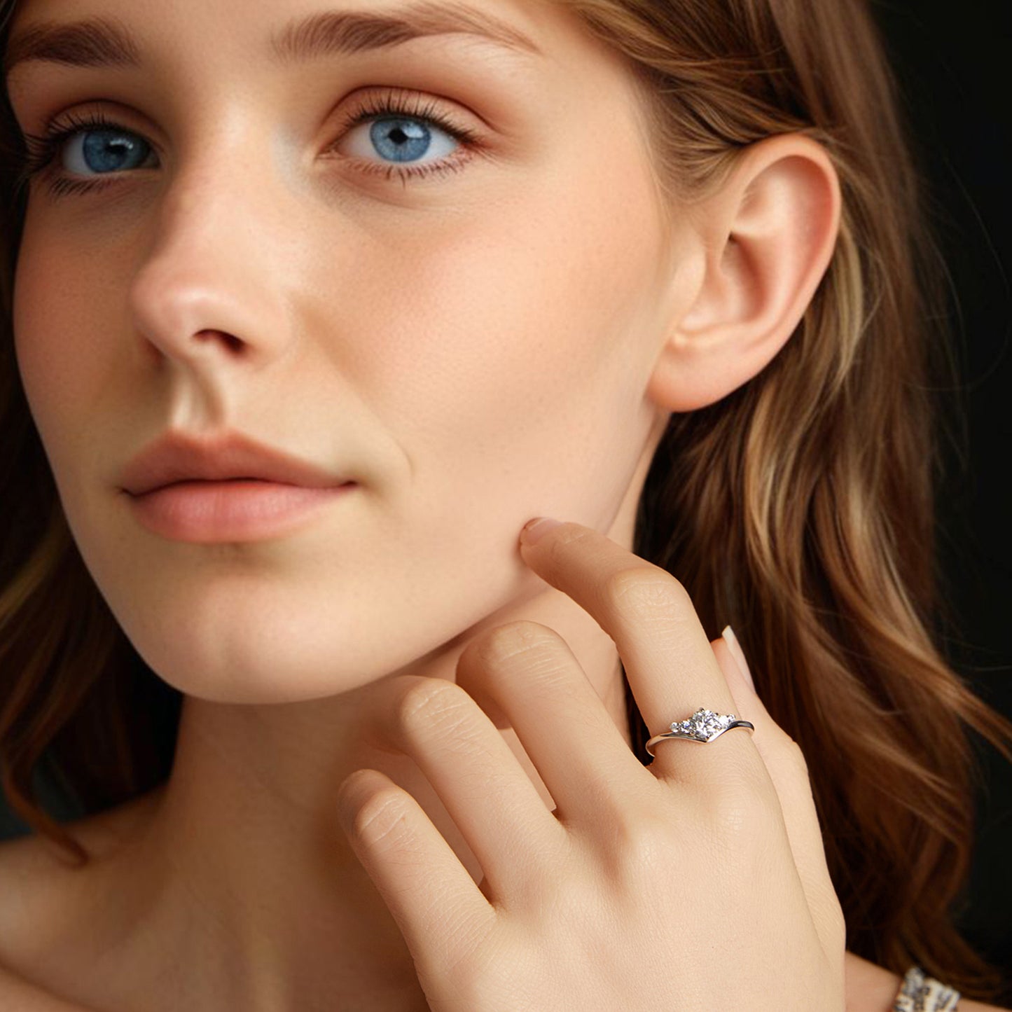 Dazzling Moissanite Wedding Ring