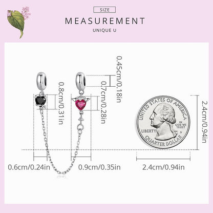 Angel and Demon-Silicone Safety Chain Charm