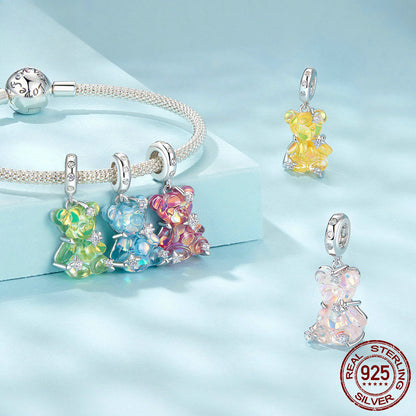 Dream Colored Bear Pendant Charm Collection