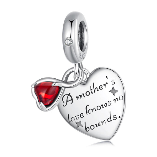 Mother's Day Heart Pendant Charm