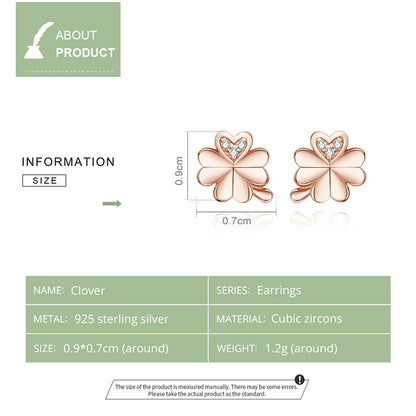Four-Leaf Clover Hoop Earrings